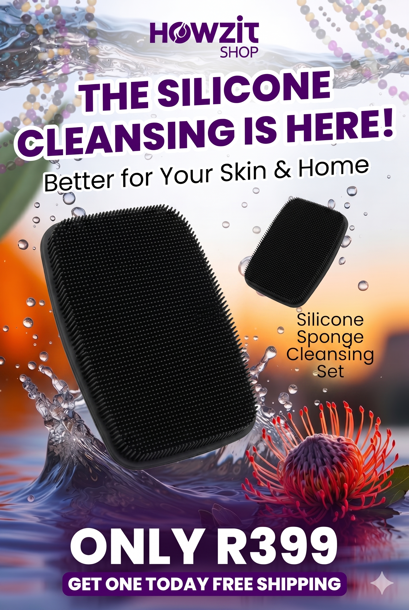 Silicone Cleansing Brush Set – Body & Face